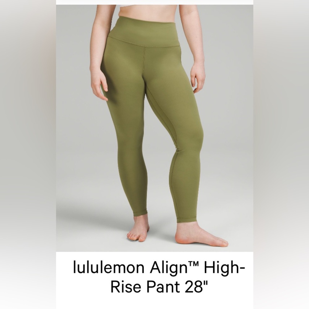 Lululemon Align Green Sz 6 length 28 Excellent new condition